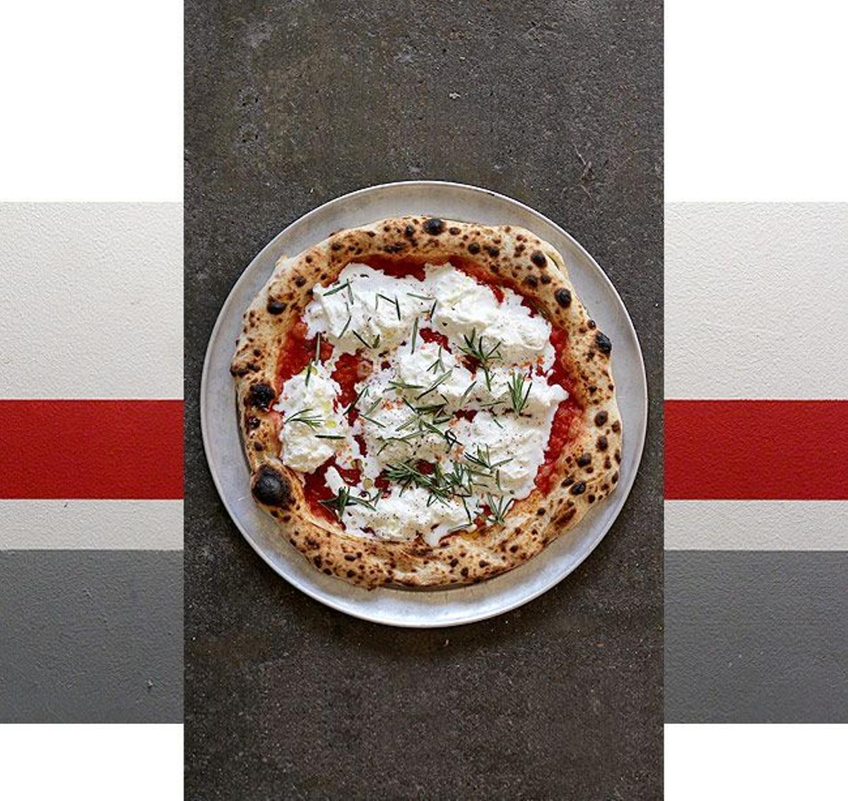 Pizza Stracciatella de Burrata en 'Parking Pizza' (Barcelona)