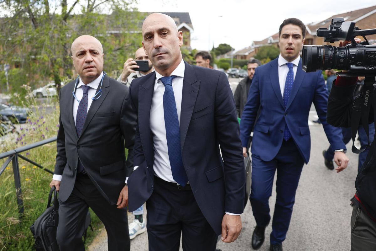 Luis Rubiales, after testifying in the Majadahonda court that he is investigating the Super Cup case.