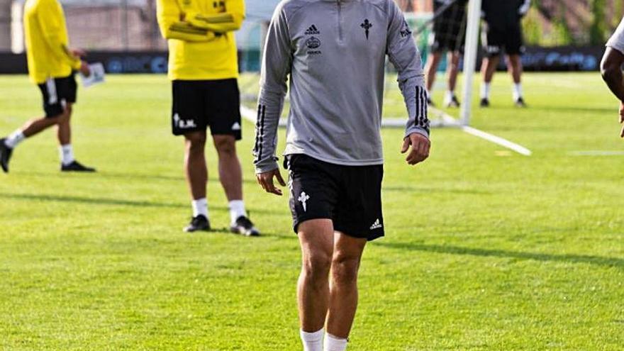 David Juncà en un entrenament amb el Celta. | RC CELTA