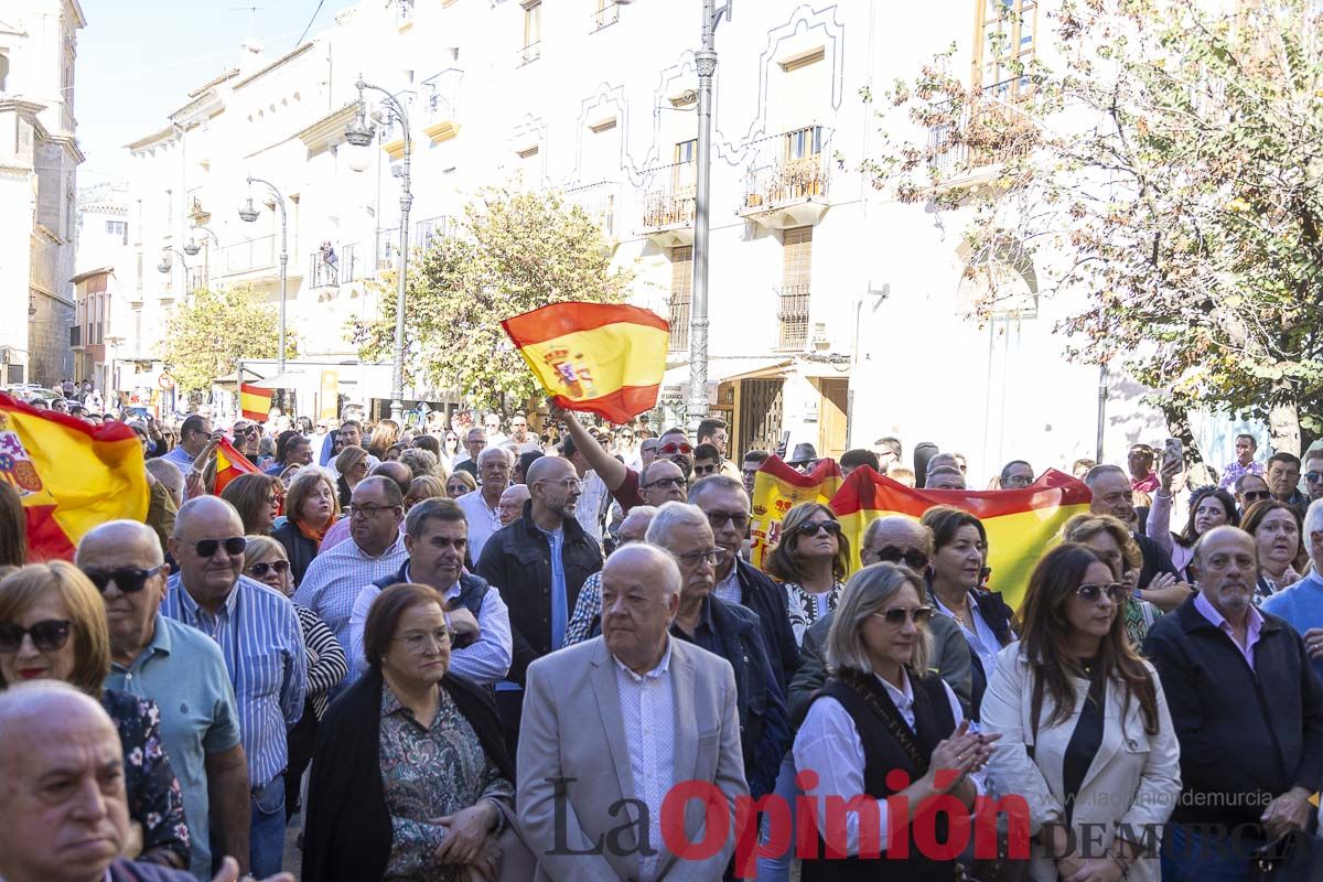 Así ha sido la concentración contra la Ley de Anmistía organizada por el PP de Caravaca