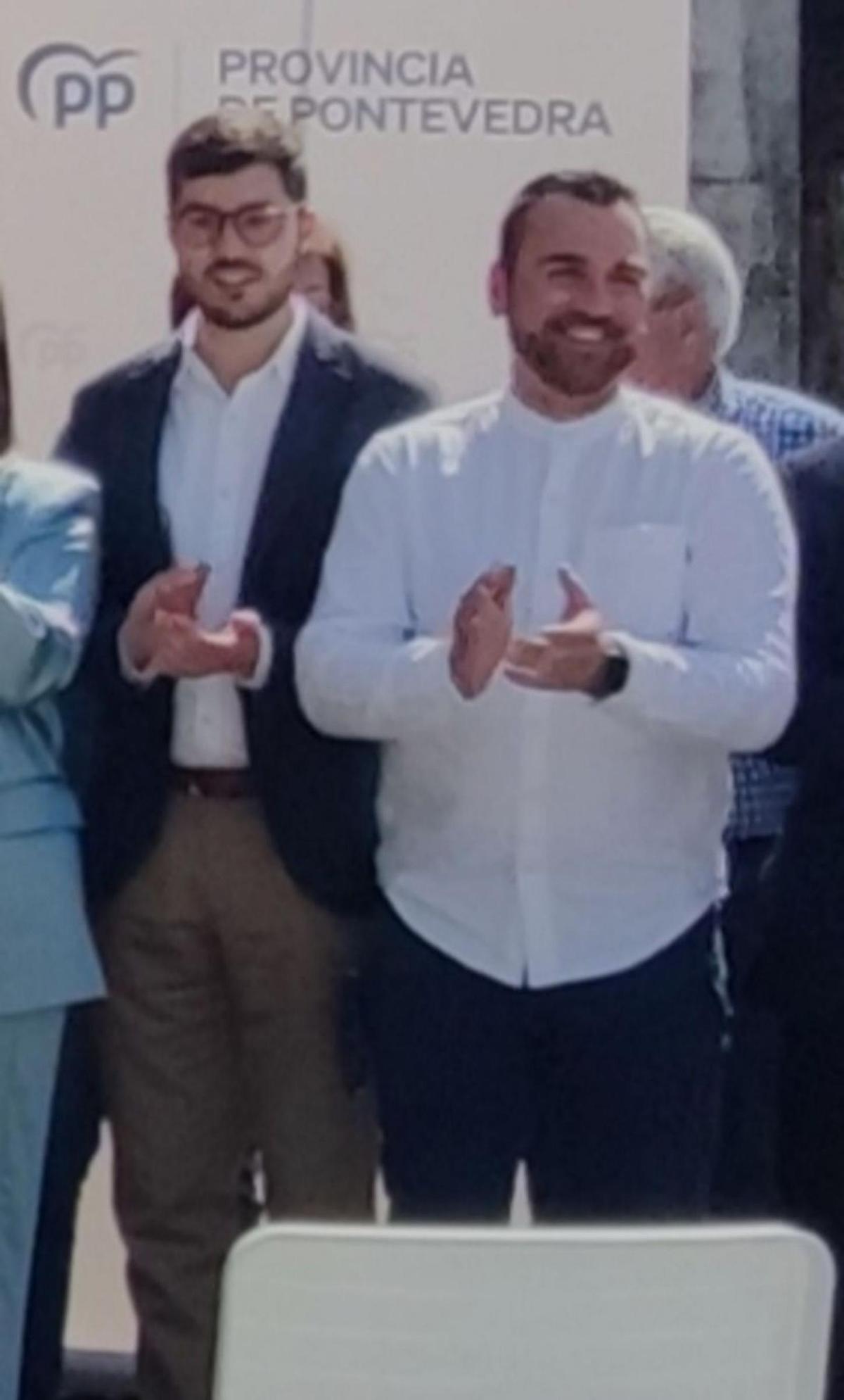 Luis Martín Carnero y Juan Antonio Fernández, en un acto de campaña.G.N.