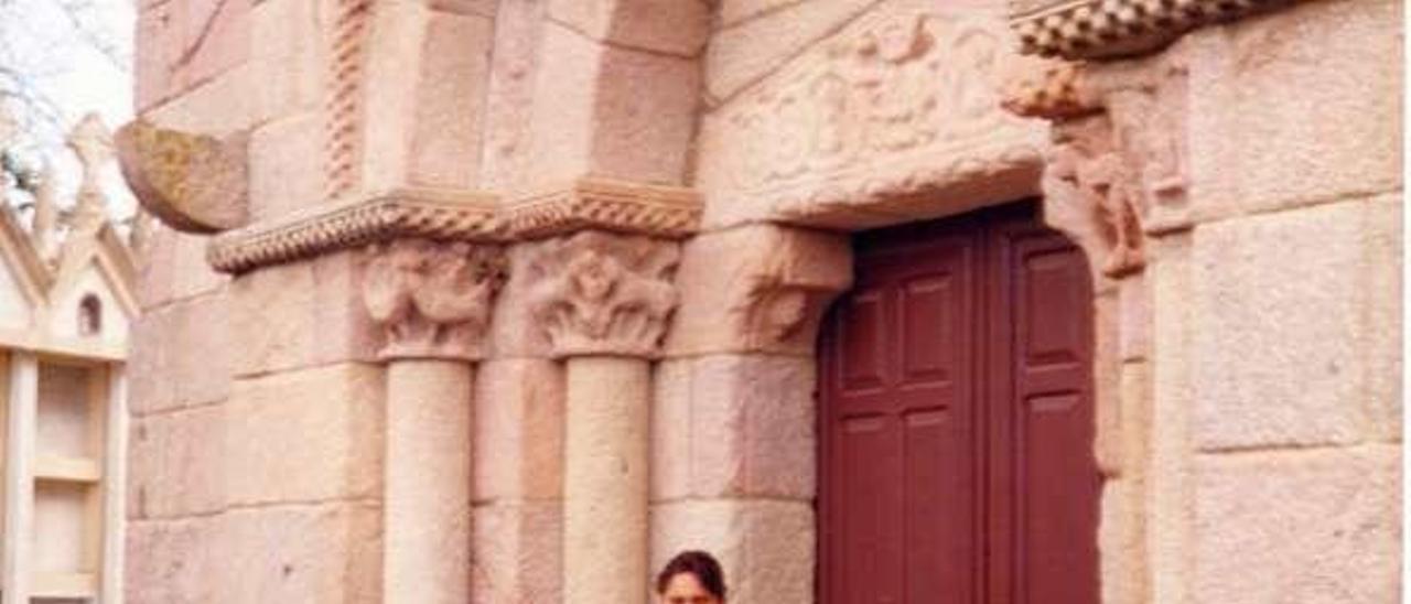 Excursión ao Camiño de Santiago. 23-30 setembro de 1993. Paula Fontán, Vanessa Carballo, Agustín Cerviño, Asunción Soñora, Montse Otero, María Pastoriza, Miguel Sampedro, Pablo Miranda &quot;Peque&quot; e Juan José de la Torre &quot;Jota&quot;. // ?Arquivo da autora