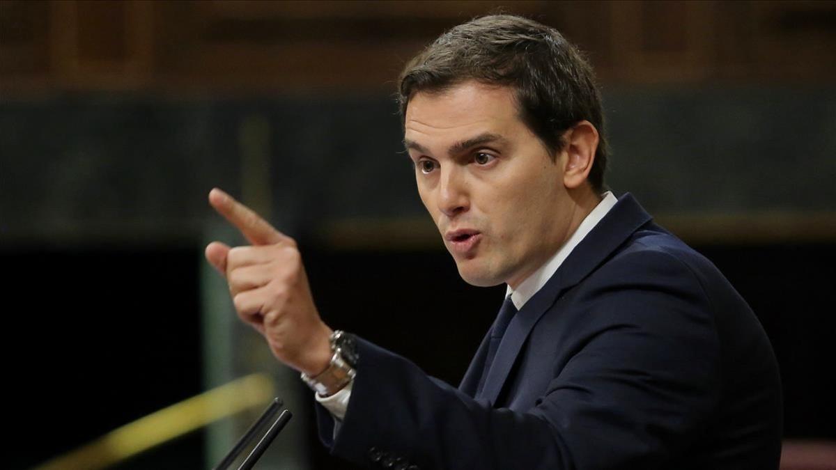 Albert Rivera durante una intervención en el Congreso.