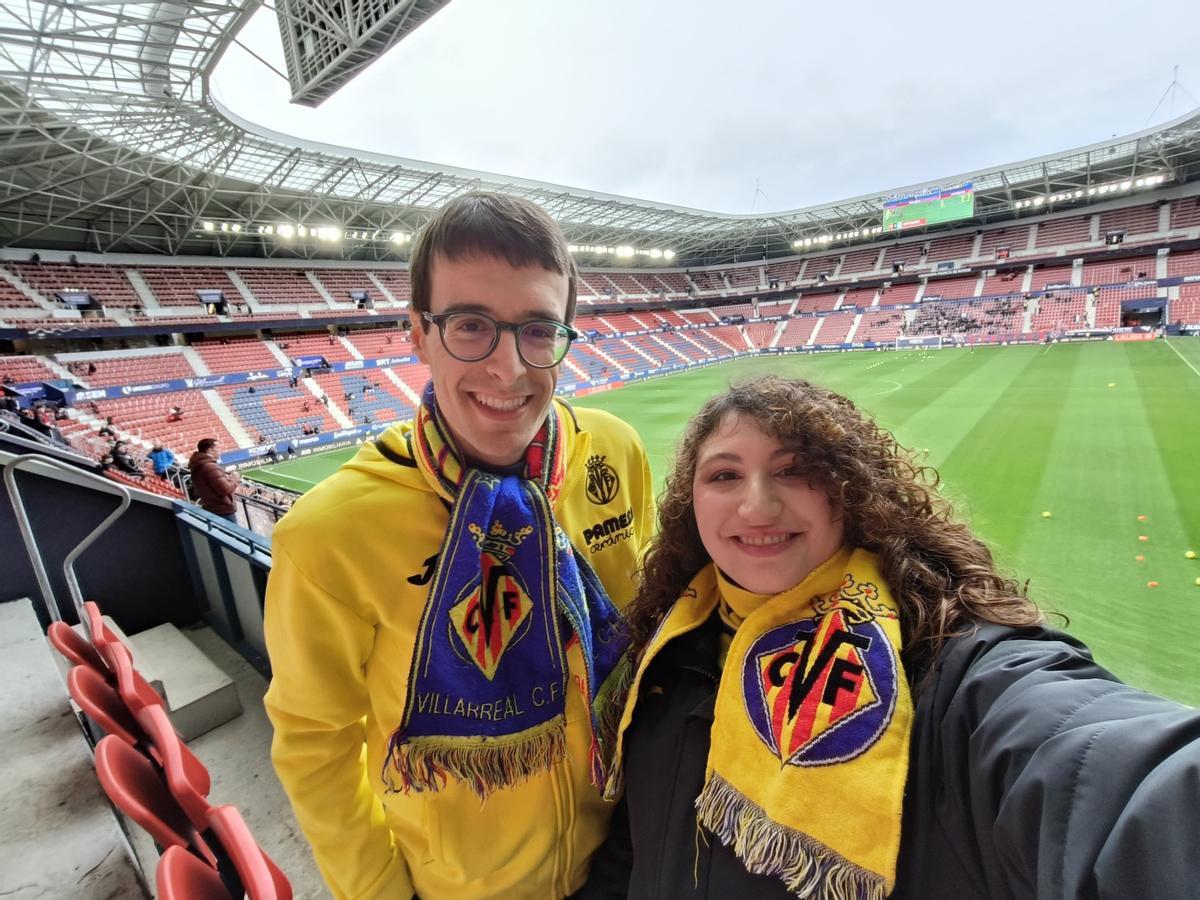 Galería: La experiencia de Gemma y Josep de viajar con la expedición del Villarreal a Pamplona