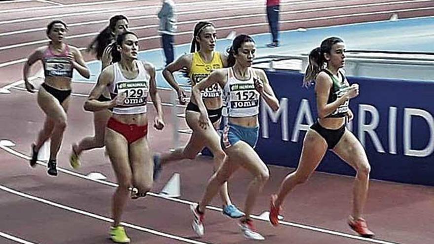 Daniel García, durante la final de los 800 metros en Madrid.