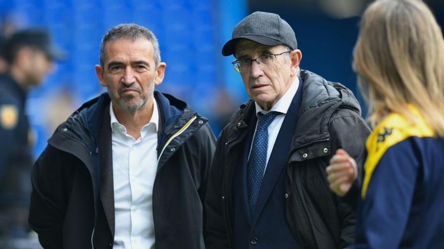 Irureta, en el palco de Riazor para un partido especial