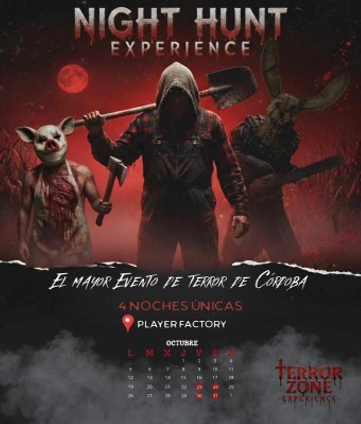 Cartel promocional de The Night Hunt Experience