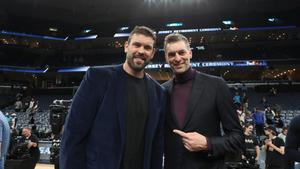 Pau acompañó a su hermano Marc en el FedEx Forum