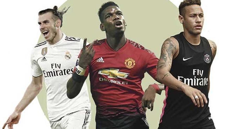 Bale, Pogba y Neymar, tres de los grandes protagonistas del verano.