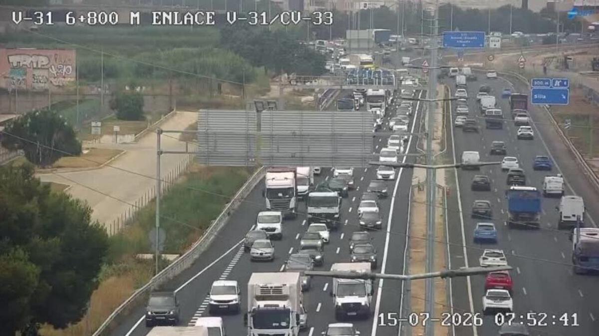 Tráfico 15 de julio en Valencia según la DGT