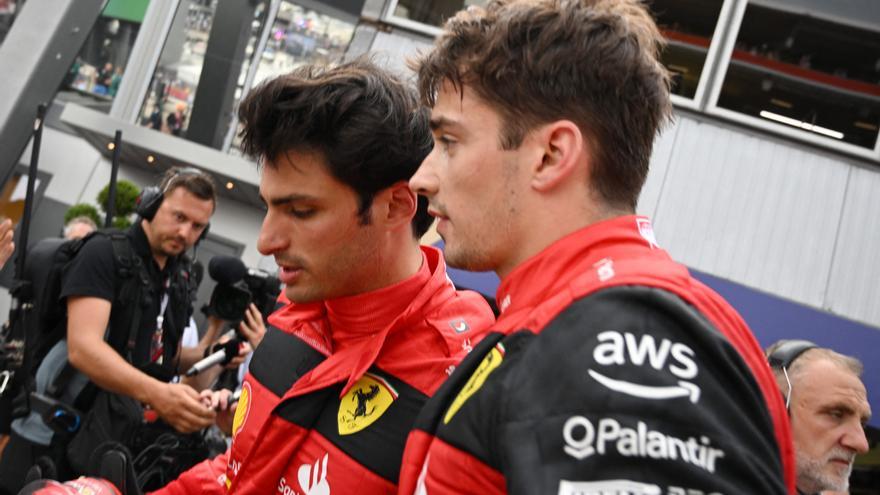 Leclerc y Sainz relegan a los Red Bull a la segunda fila