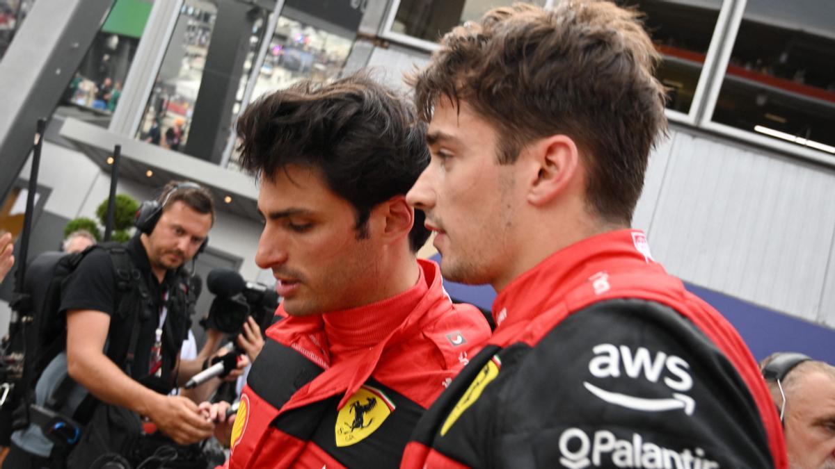 Charles Leclerc y Carlos Sainz, en el Gran Premio de Mónaco