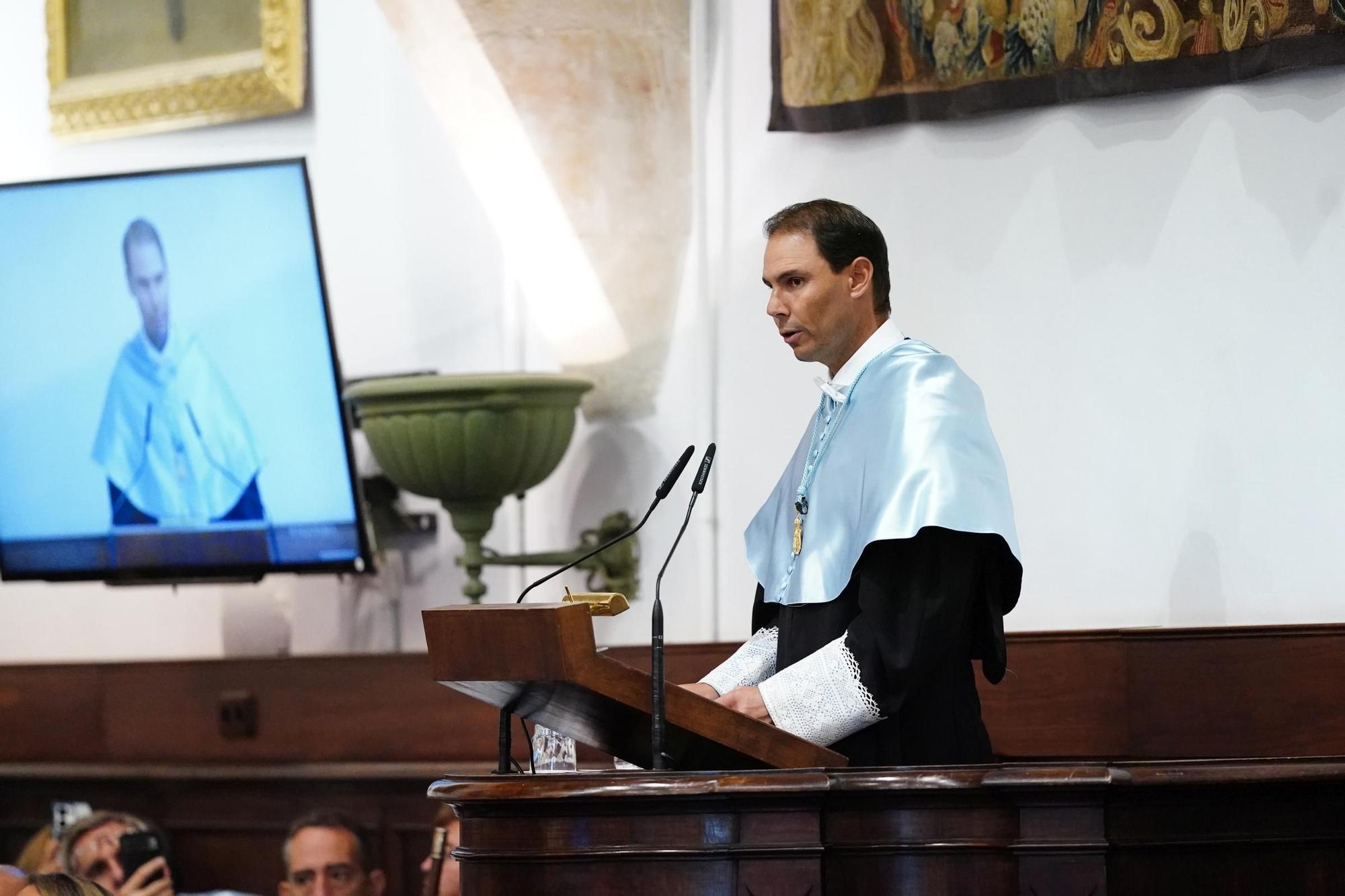 Rafa Nadal, investido doctor 'honoris causa' por la Universidad de Salamanca
