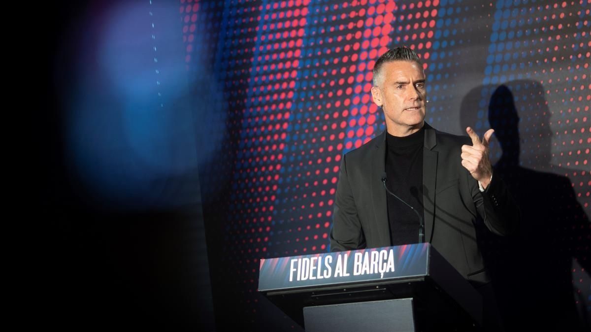 BARCELONA 22 12 2020 -El director deportivo del precandidato Toni Freixa Lluis Carreras expone el programa y organigrama deportivo de la precandidatura hoy martes con la que se presentara para las elecciones del FC Barcelona - EFE Marta Perez BARCELONA 22 12 2020 -El director deportivo del precandidato Toni Freixa Lluis Carreras expone el programa y organigrama deportivo de la precandidatura hoy martes con la que se presentara para las elecciones del FC Barcelona - EFE Marta Perez