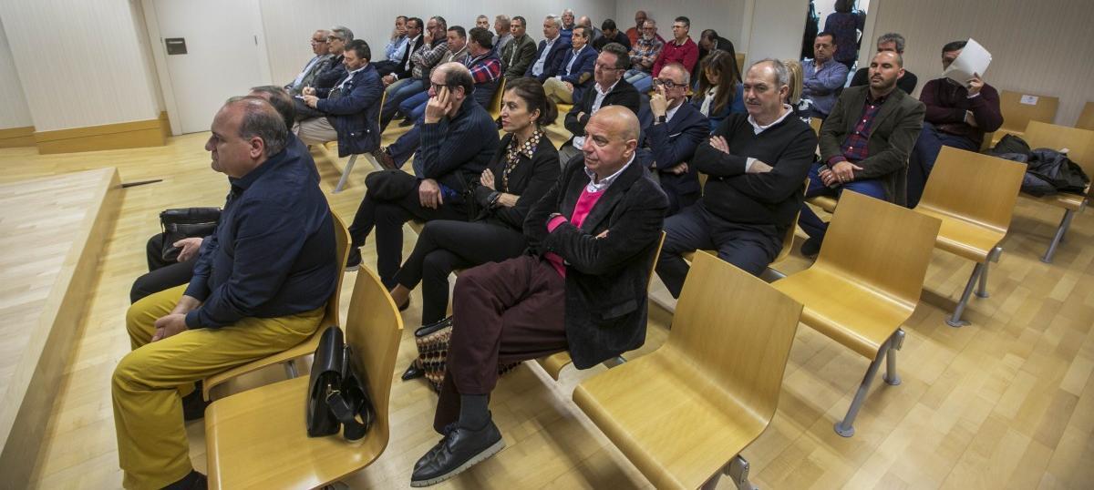 Los acusados del caso Brugal en el juicio.