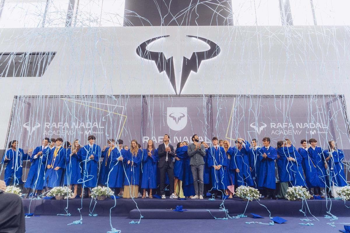 Rafa Nadal pronunció unas emotivas palabras durante la graduación de la sexta promoción del Rafa Nadal School.