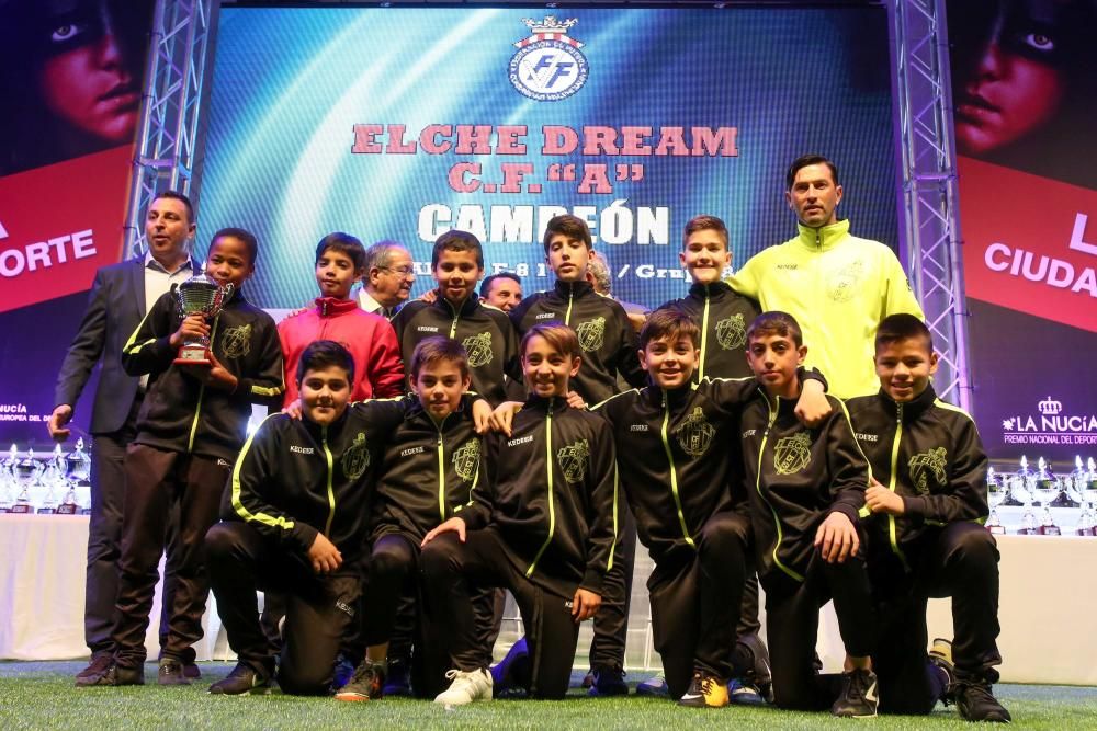 170 equipos premiados en la Gala del Fútbol Base Provincial en La Nucía