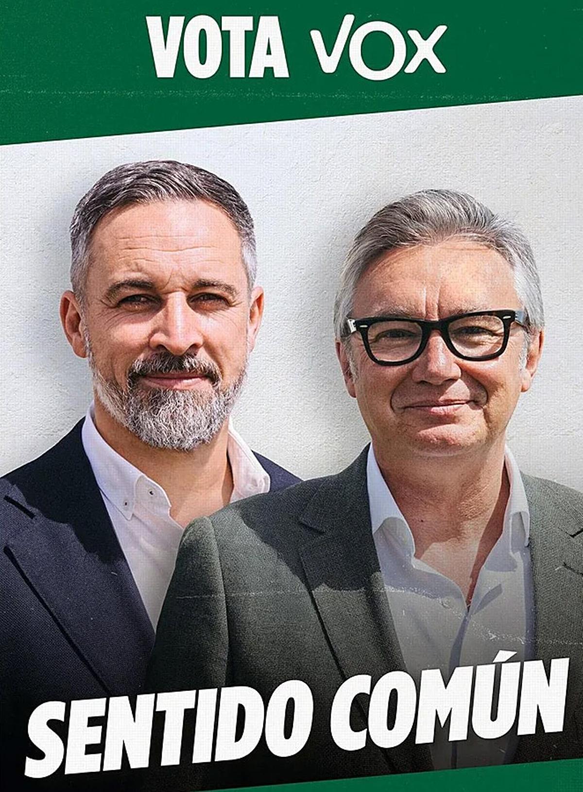 Cartel de campaña de Vox para el 17M