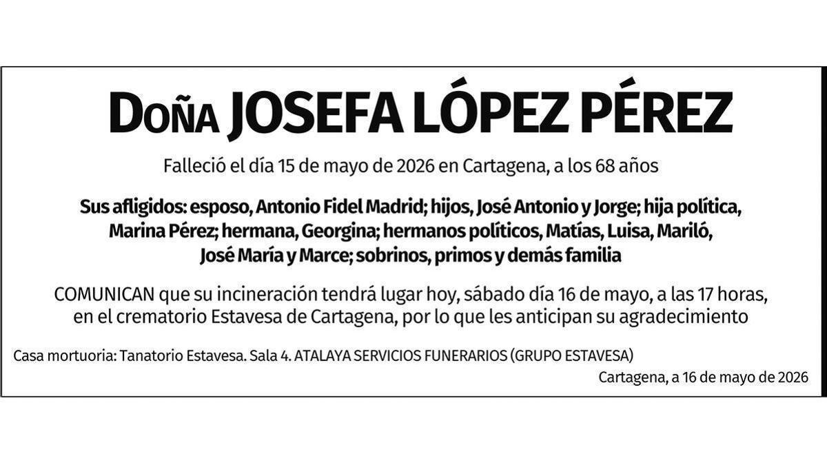 Dª Josefa López Pérez