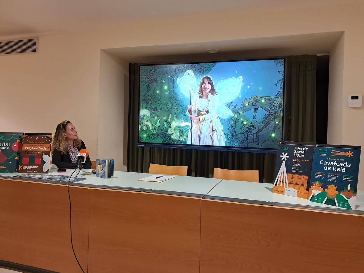 La fada Belluerna ha enviat un missatge durant la roda de premsa per avisar que arribarà a Manresa el dia 28 de novembre