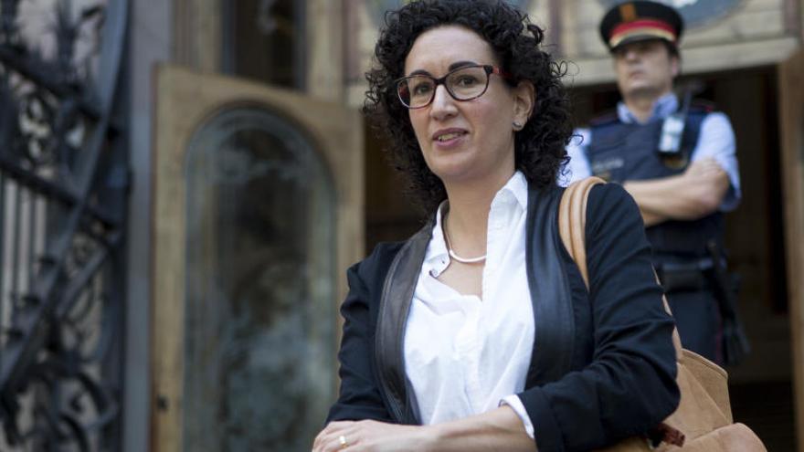 Marta Rovira, sortint del TSJC.