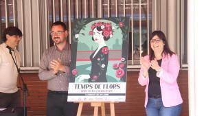 Lalcalde de Girona, Lluc Salellas i la vicealcaldessa, Gemma Geis, destapen el cartell de la 71a edició de Temps de Flors