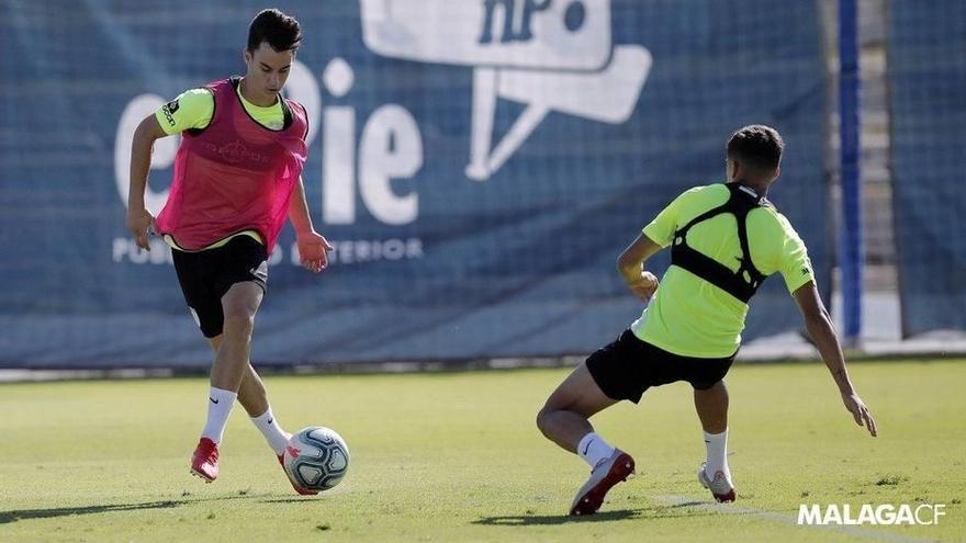 El centrocampista venezolano Juanpi Añor, durante un entrenamiento de la presente temporada.