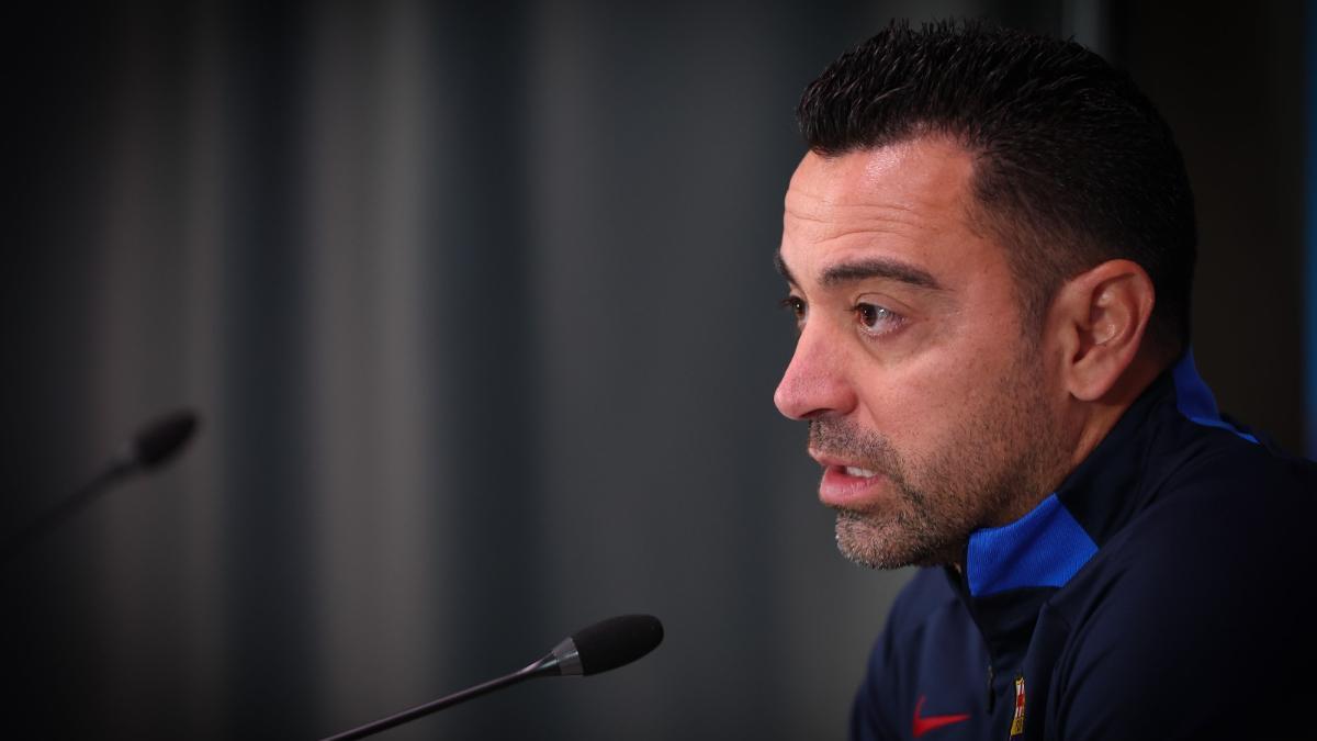 Xavi Hernández en rueda de prensa