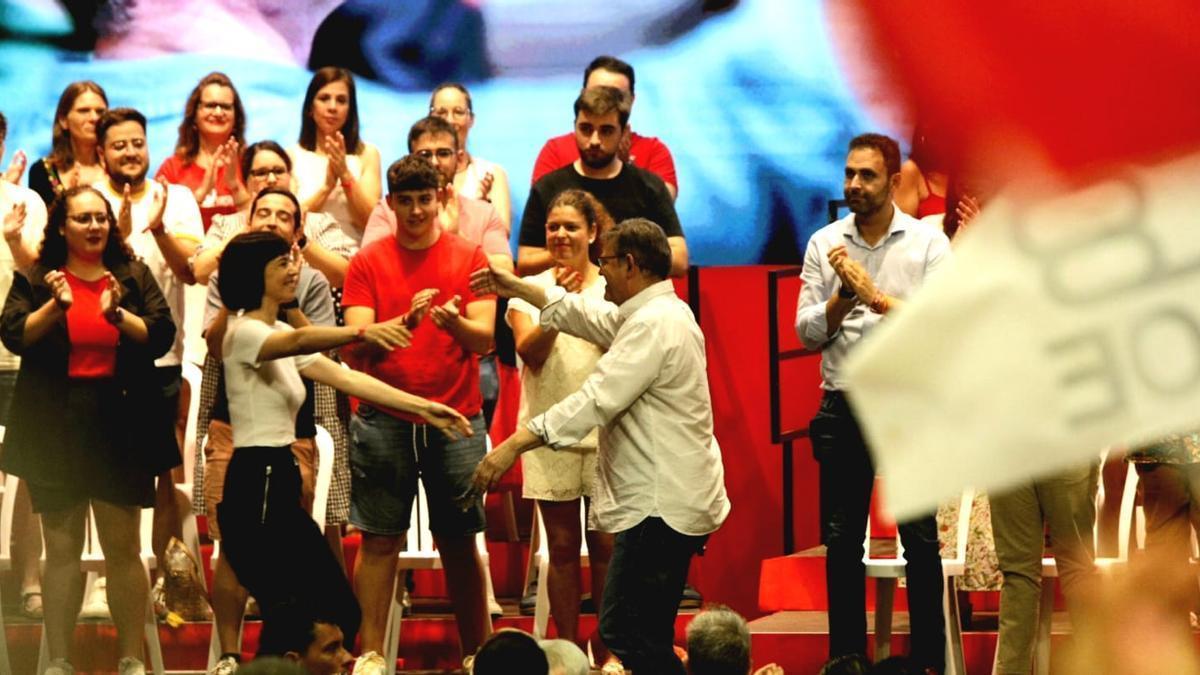Morant y Puig en el mitin del PSOE en Valencia L