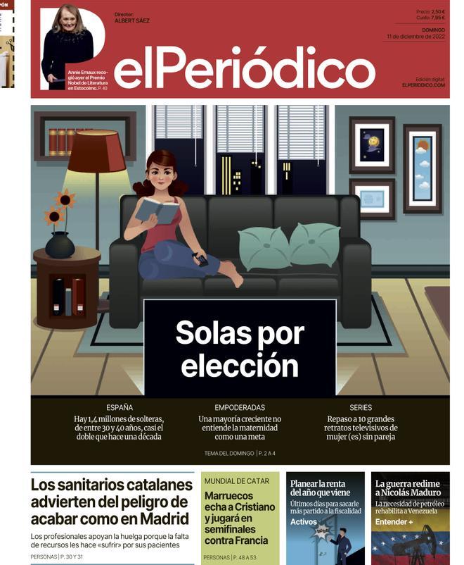 La portada d’EL PERIÓDICO de l’11 de desembre del 2022