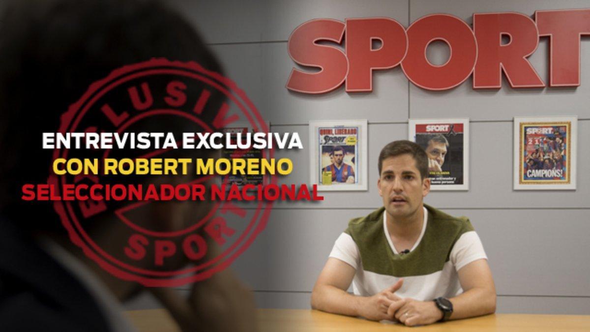 El seleccionador español Robert Moreno visitó SPORT