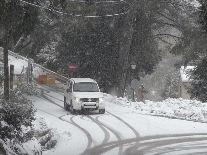 Se cumplen catorce años de la gran nevada en Mallorca de febrero de 2012, la segunda más importante de la historia