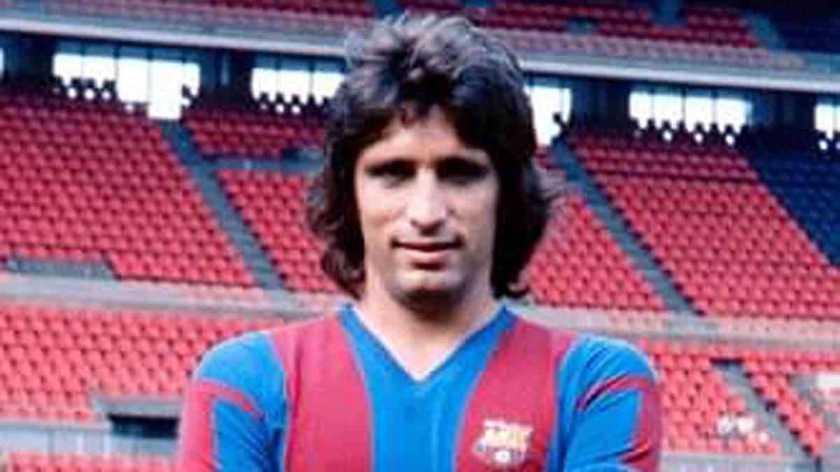 Marinho, en el Camp Nou con la camiseta del FC Barcelona