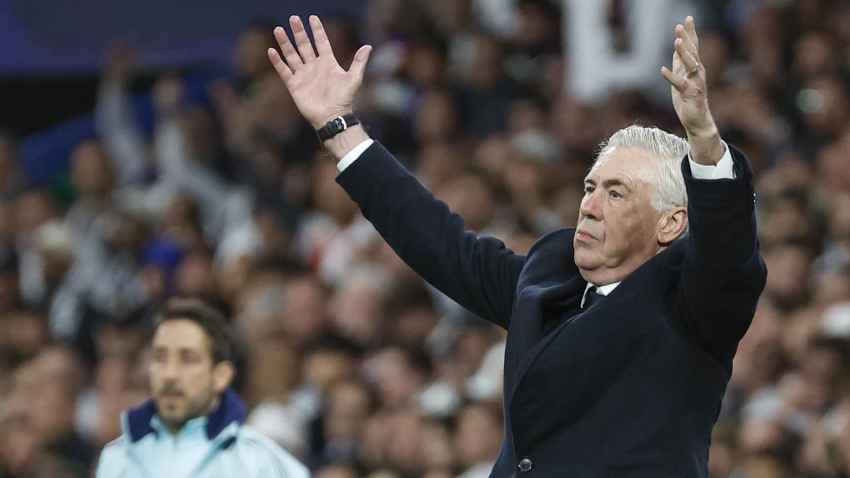 Ancelotti, en el partido ante el Arsenal.