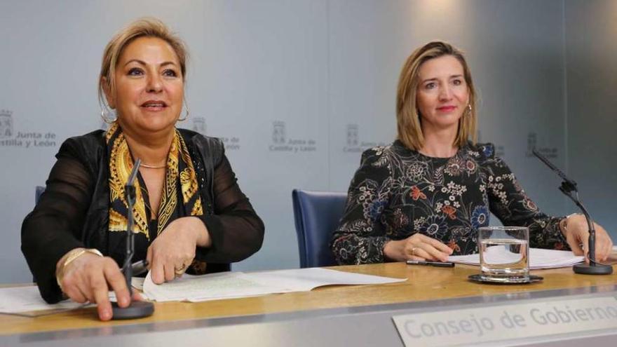 Rosa Valdeón y Alicia García comparecen en rueda de prensa tras el Consejo de Gobierno.