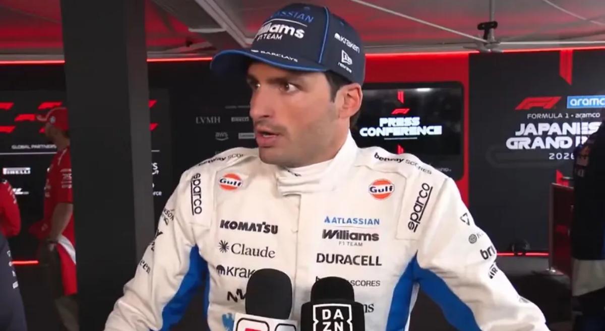 Carlos Sainz, tras la carrera en Suzuka.