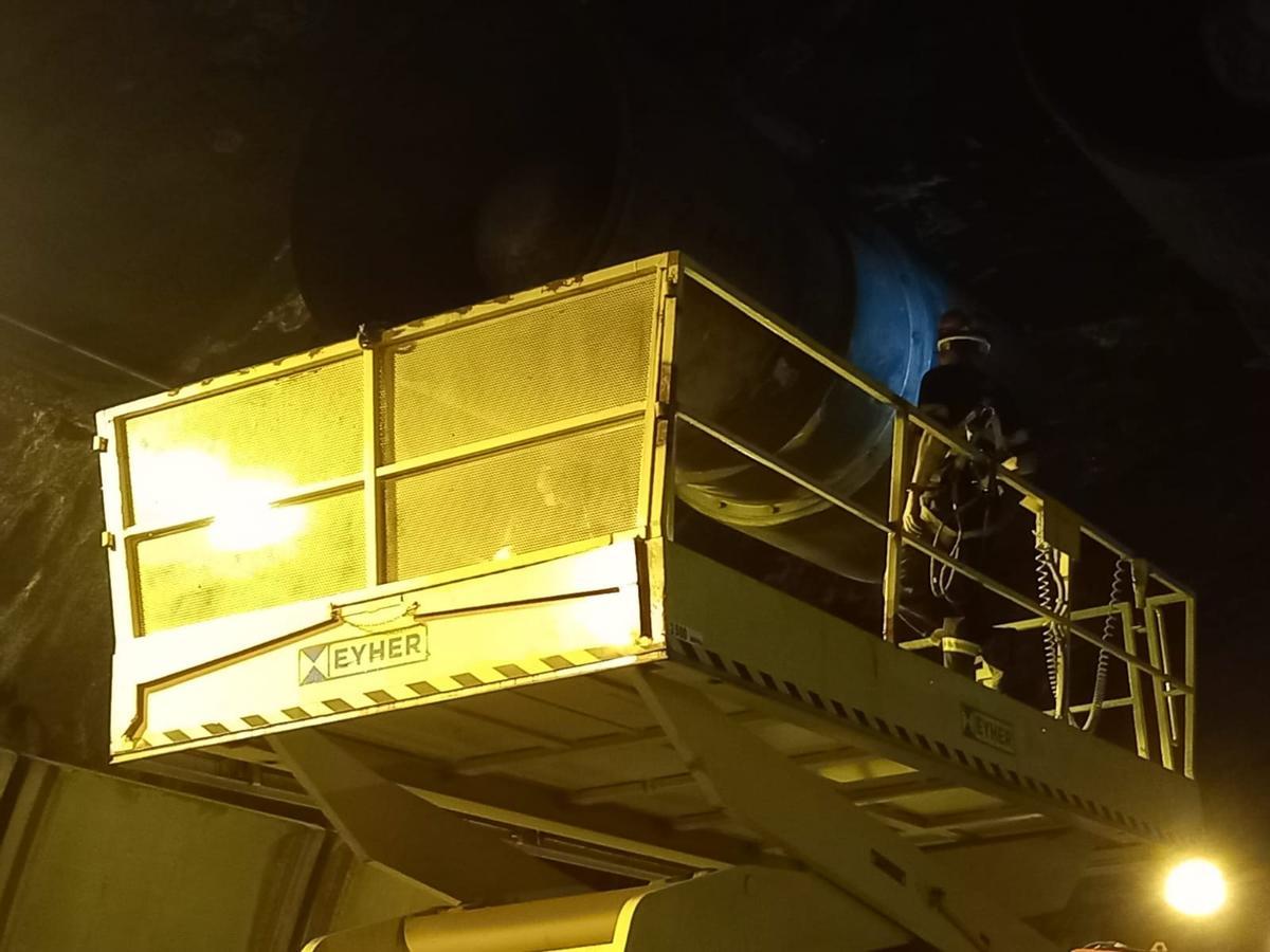 FOTOS | Los trabajos nocturnos en el túnel de Sóller, en imágenes