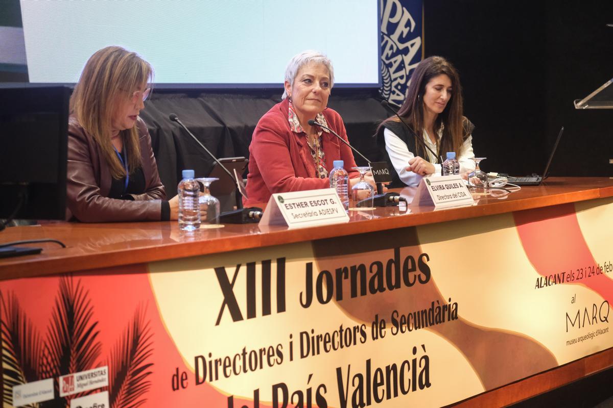Elvira Quiles, directora del CIDA, durante su exposición en el Marq