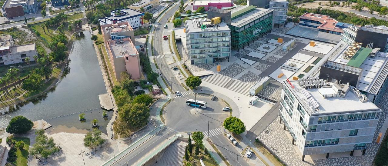 Una imagen aérea del PTA, conocido ahora también como Málaga Tech Park.