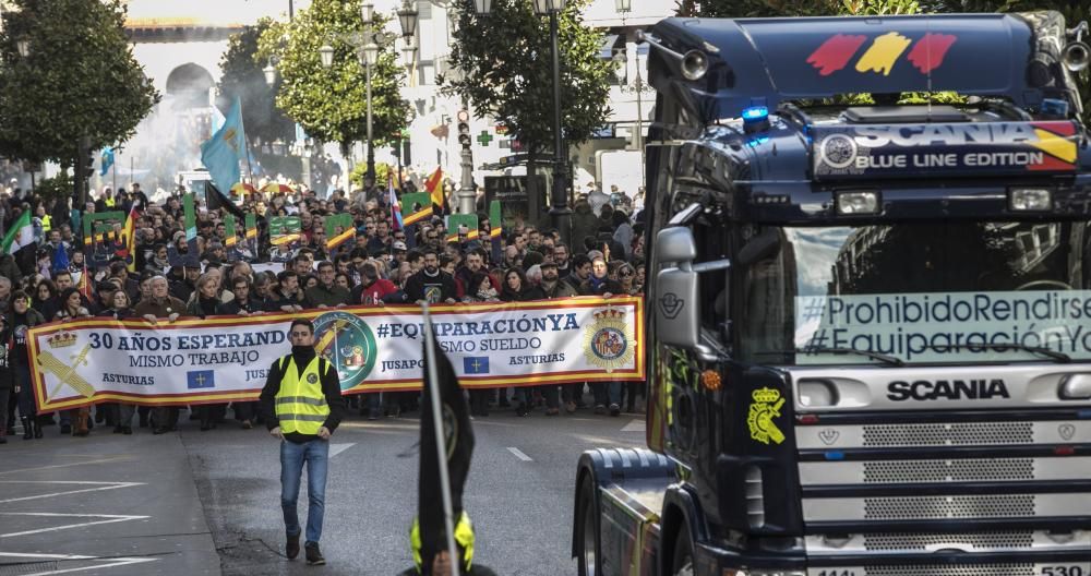 Manifestación de policías en Asturias