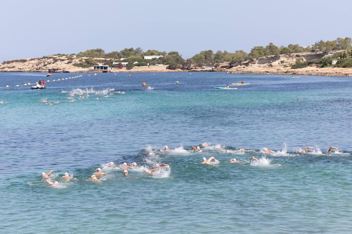 Las imágenes de la travesía a nado del Canal de Sant Antoni