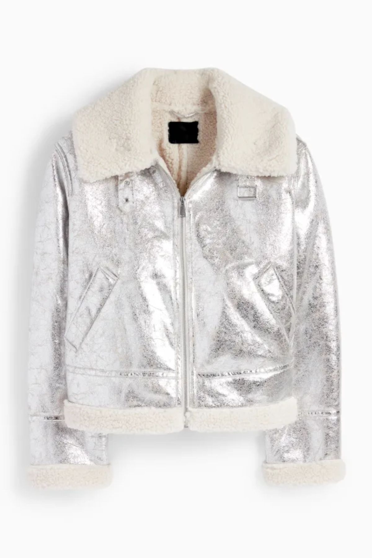 Abrigo plateado de C&A (precio: 53,99 euros)