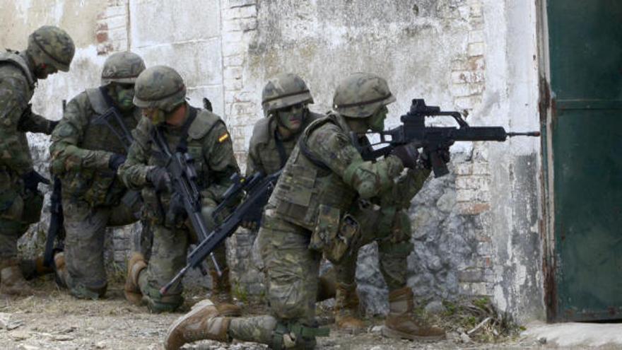 Exercici dels soldats de la base de Sant Climent