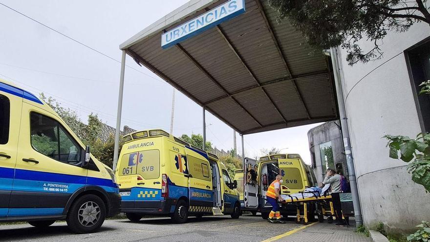 Un trabajador es evacuado tras caer desde más de dos metros de altura en Pontevedra