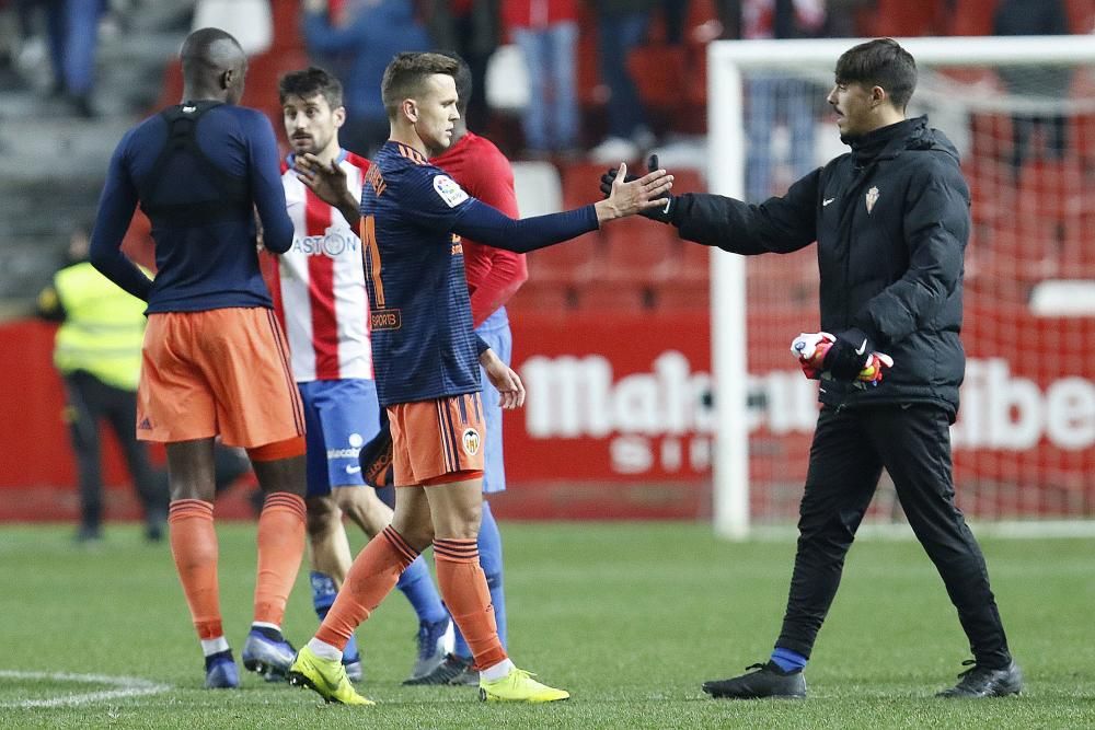 El partido de Copa entre el Sporting y el Valencia, en imágenes