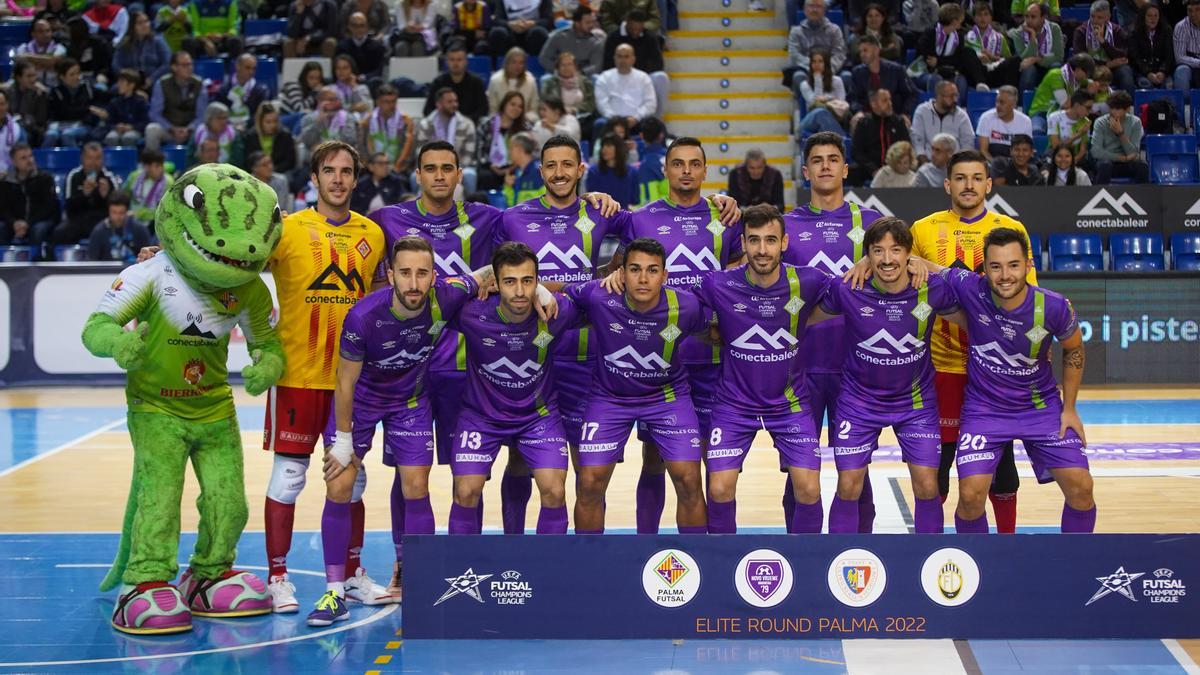 Imagen del Palma Futsal en el último partido de la Elite Round de la semana pasada en Palma.