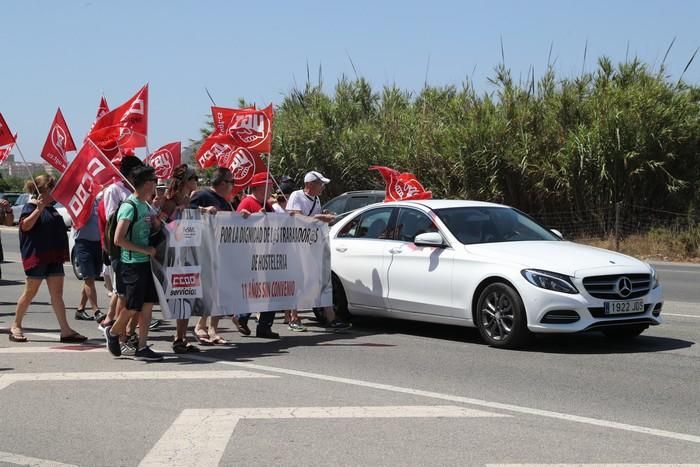 Protesta del sector de la hostelería en La Manga