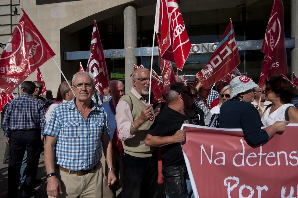 Protesta de pensionistas en el Obelisco.