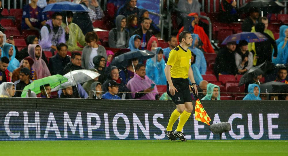 Imatges del partit de Champions Barça-Olympiakos.