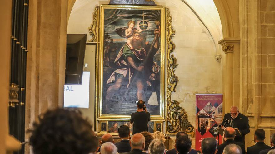 La restauración de un retablo de la Catedral de Orihuela saca a la luz elementos ocultos